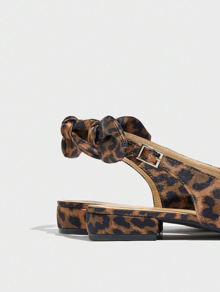 Sabine | Bow-Tied Slingback Flats