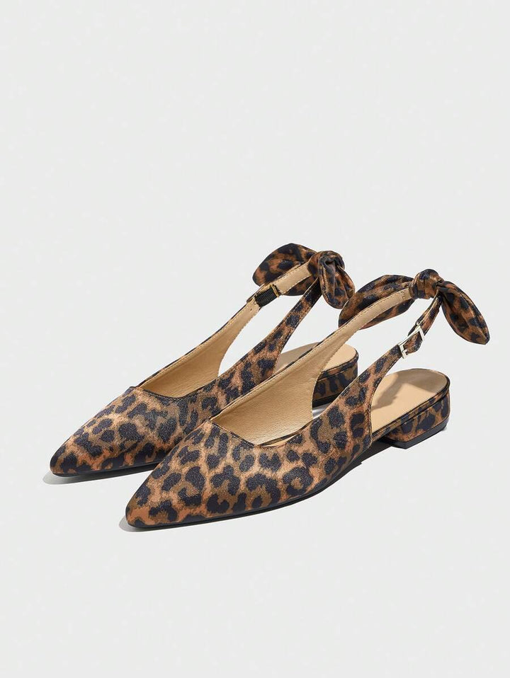 Sabine | Bow-Tied Slingback Flats