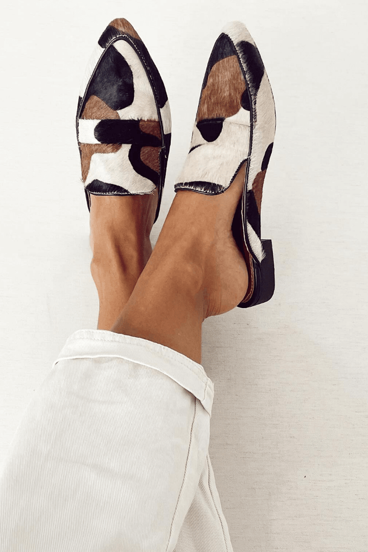 Noémie | Abstract Loafer Mules
