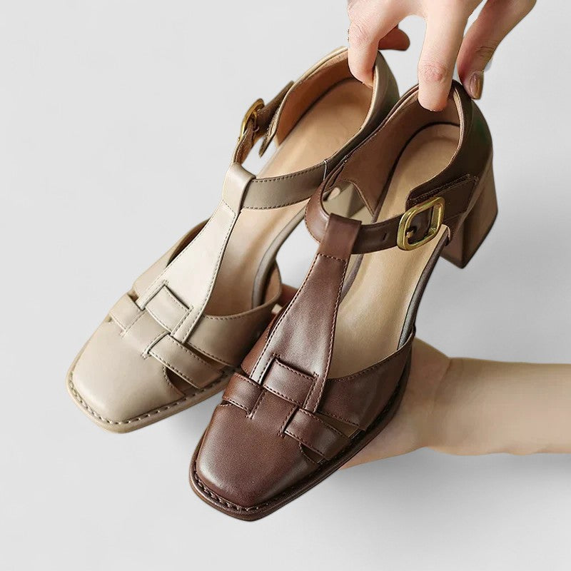 Cleo | Chic T-Strap Block Heels