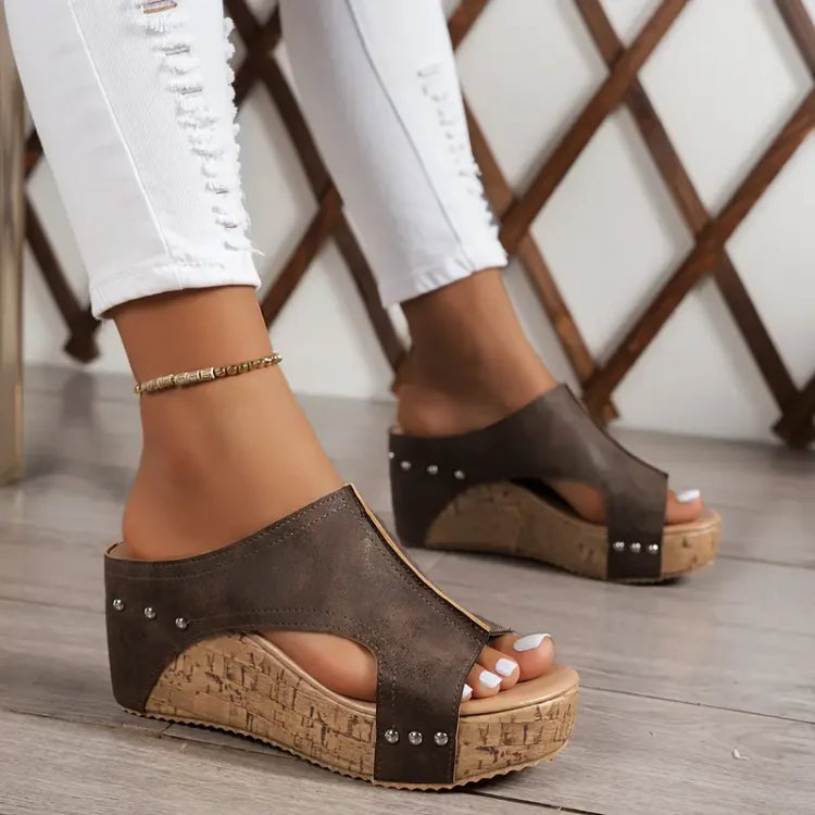 Zoe - Supportive Open-Toe Wedge Sandals