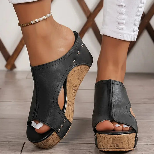 Zoe - Supportive Open-Toe Wedge Sandals