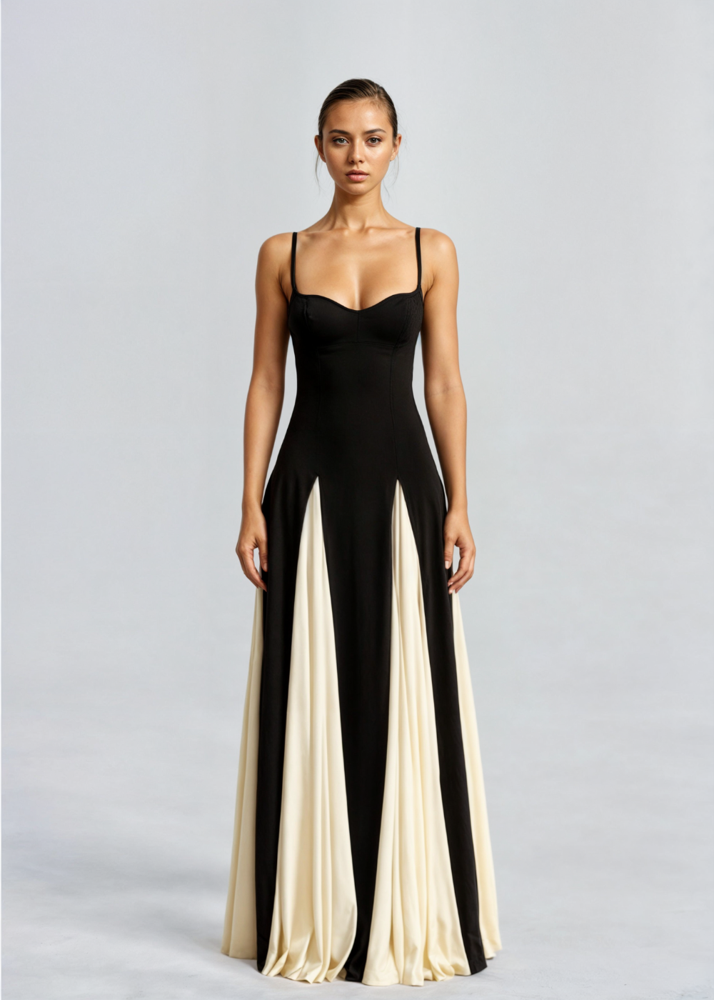 Lucienne | Two-Tone Maxi Dress