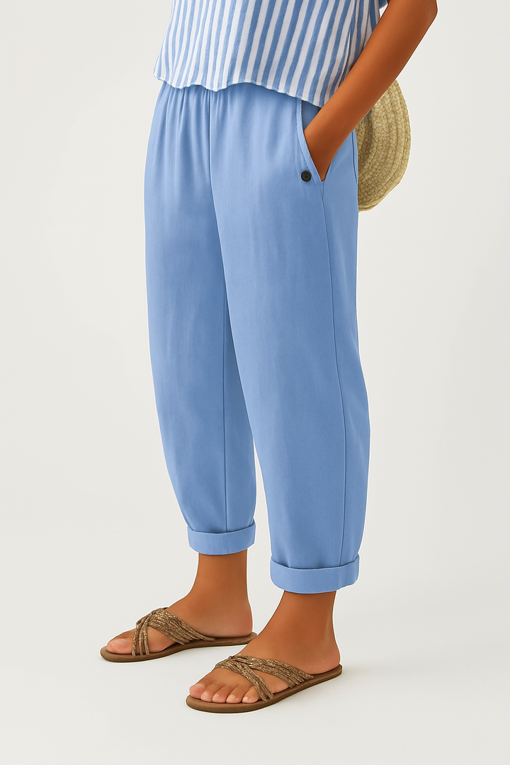 Sharona - Timeless Linen-Cotton Trousers