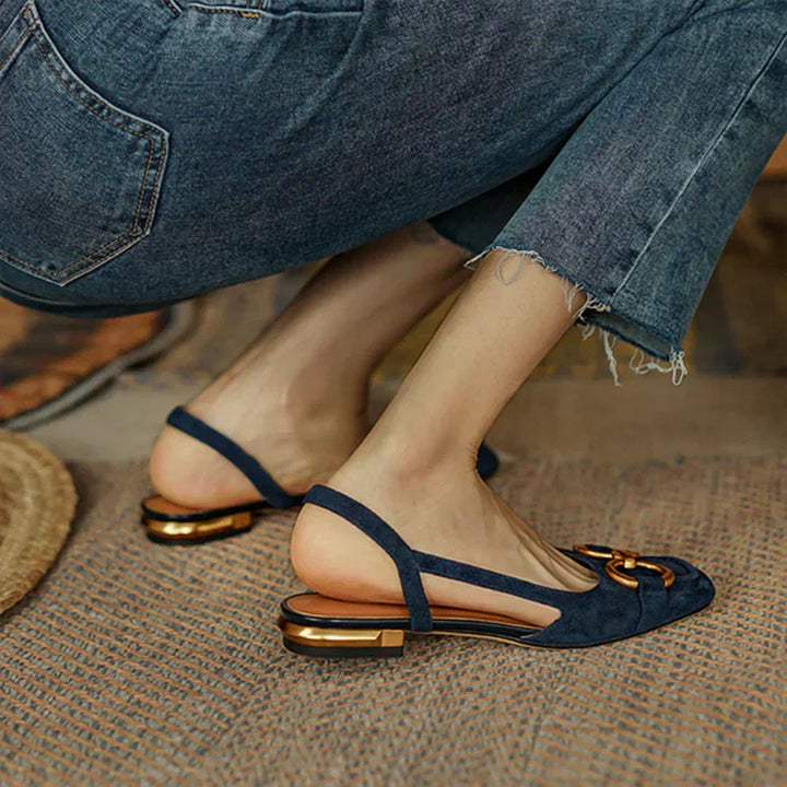Lily - Minimal Buckle Slip-On Sandals