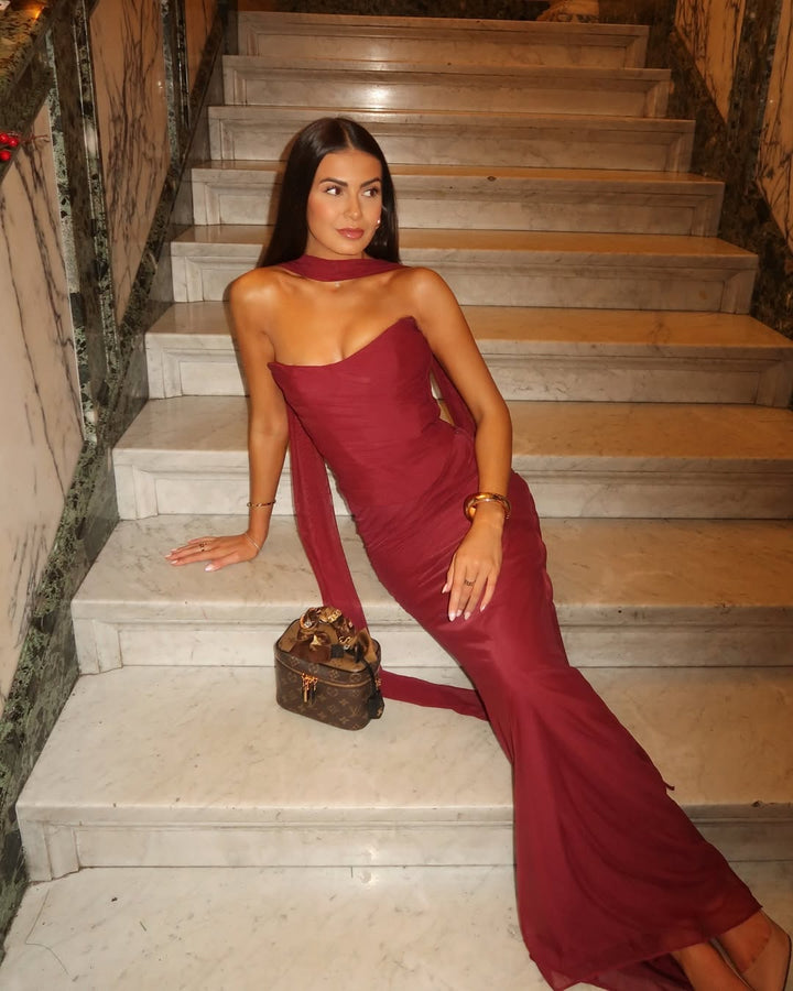 Cerynthia | Strapless Maxi Evening Dress