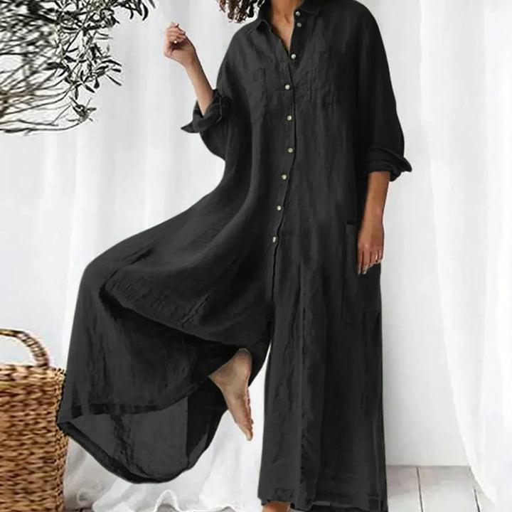 Celestine | Relaxed Button-Down Jumpsuit